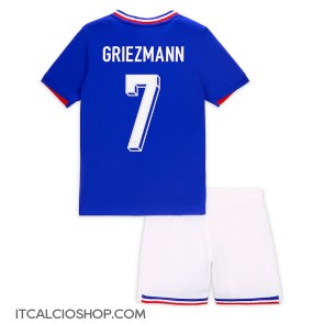 Francia Antoine Griezmann #7 Prima Maglia Bambino Europei 2024 Manica Corta (+ Pantaloni corti)